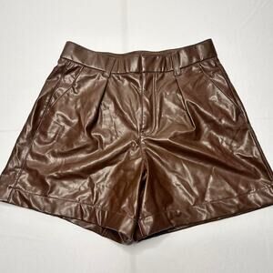 Abercrombie & Fitch Size Large Vegan Leather Shorts Brand New With Tag  &Fitch